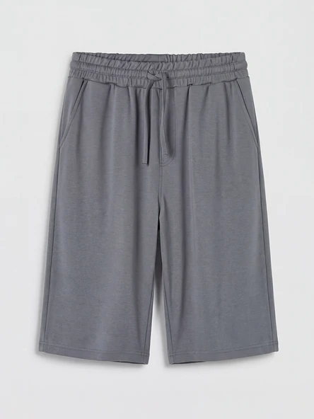 LCWAIKIKI Classic Gri Regular Fit Erkek Şort - Resim 5