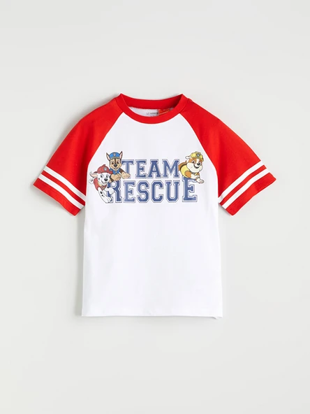 LCW Kids Kırmızı Paw Patrol Baskılı Erkek Çocuk Tişört ürün görseli 1
