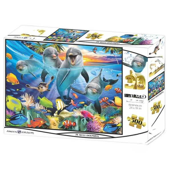 Oyuncu Yunuslar 500 Parça Yetişkin Puzzle ürün görseli 1
