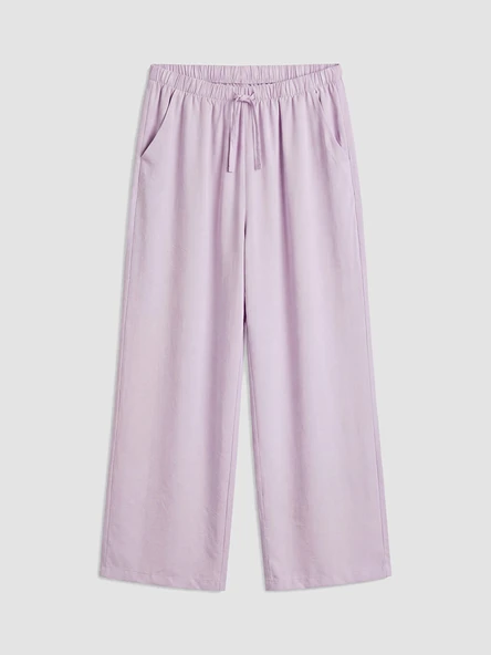 LCW Kids Lila Kız Çocuk Geniş Paça Pantolon ürün görseli 1