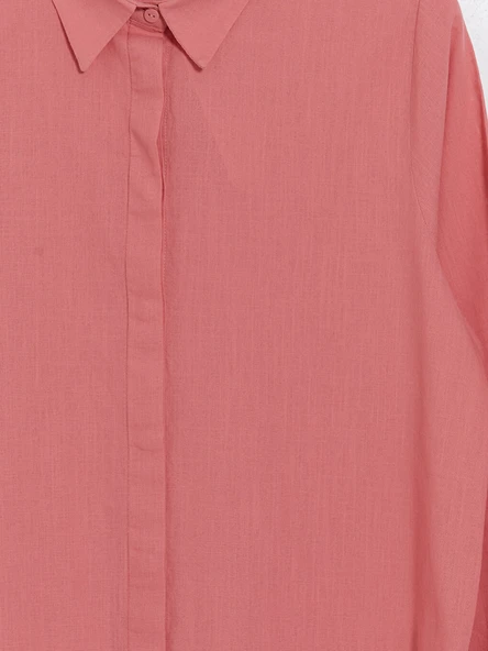 LCW EVERYDAY Pembe Kadın Gömlek Tunik - Resim 6