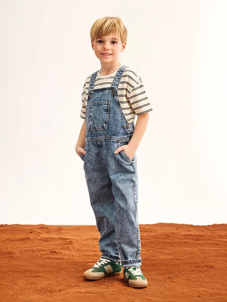 LCW Kids İndigo Erkek Çocuk Jean Salopet ürün görseli 1