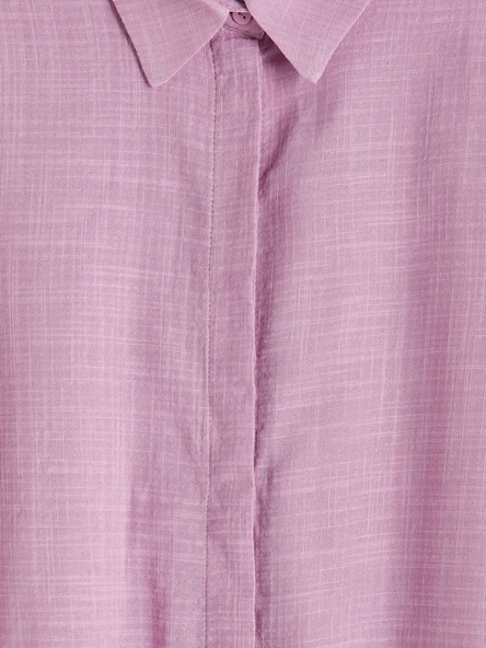 LCW EVERYDAY Pembe Kadın Gömlek Tunik - Resim 7