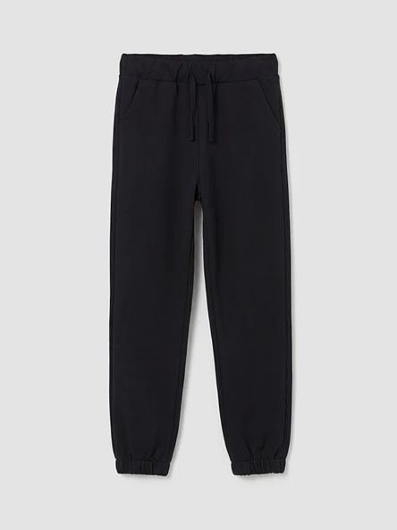 LC WAIKIKI Siyah Beli Lastikli Kız Çocuk Jogger Eşofman Altı ürün görseli 1