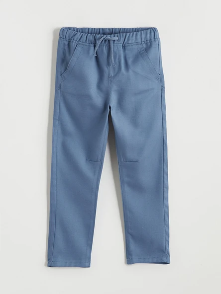 LC WAIKIKI Mavi Beli Bağlamalı Erkek Çocuk Gabardin Pantolon ürün görseli 1