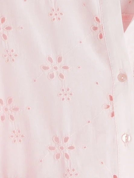 LCW Vision Pembe Oversize Kadın Gömlek - Resim 7