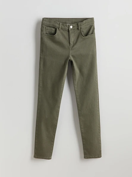 LCW Kids Haki Beli Ayarlanabilir Lastikli Erkek Çocuk Jean Pantolon ürün görseli 1