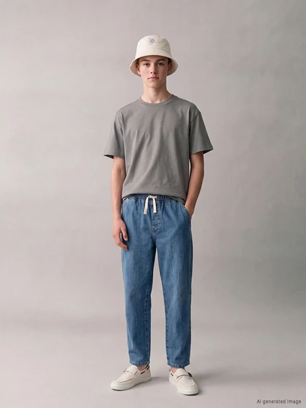 LCW Kids İndigo Loose Fit Erkek Çocuk Jean Pantolon ürün görseli 1