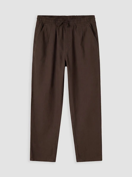 LCW Kids Kahverengi Erkek Çocuk Keten Karışımlı Pantolon ürün görseli 1