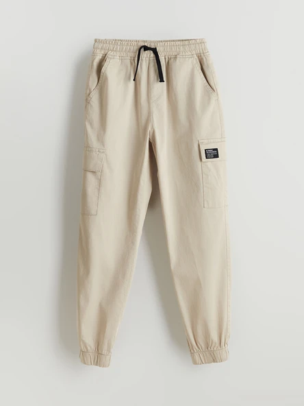 LCW Kids Gri Beli Lastikli Erkek Çocuk Kargo Jogger Pantolon ürün görseli 1