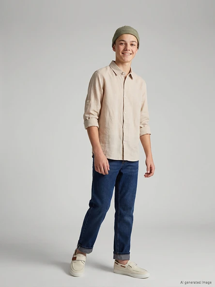 LCW Kids İndigo Regular Fit Erkek Çocuk Jean Pantolon ürün görseli 1