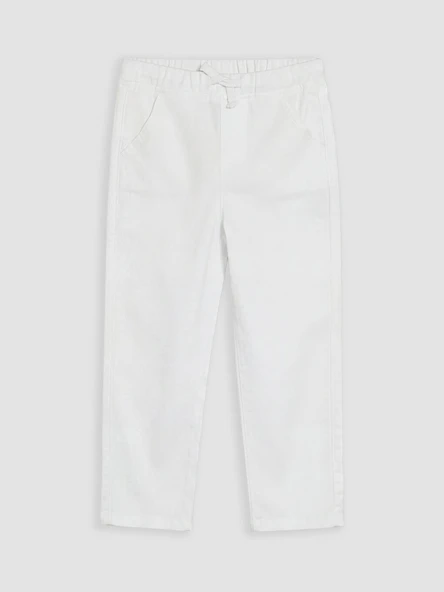 LCW Kids Beyaz Erkek Çocuk Gabardin Pantolon ürün görseli 1