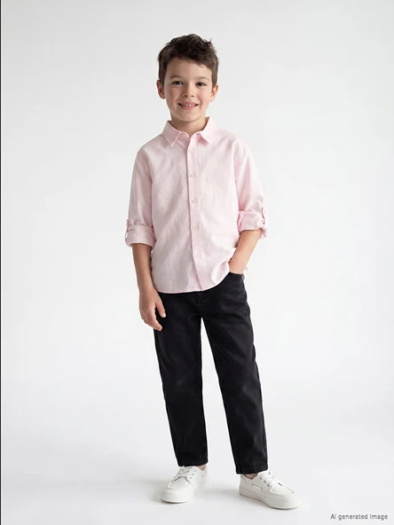LCW Kids Siyah Regular Fit Erkek Çocuk Jean Pantolon ürün görseli 1