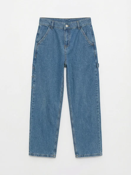LCW Kids İndigo Loose Fit Erkek Çocuk Jean Pantolon ürün görseli 1