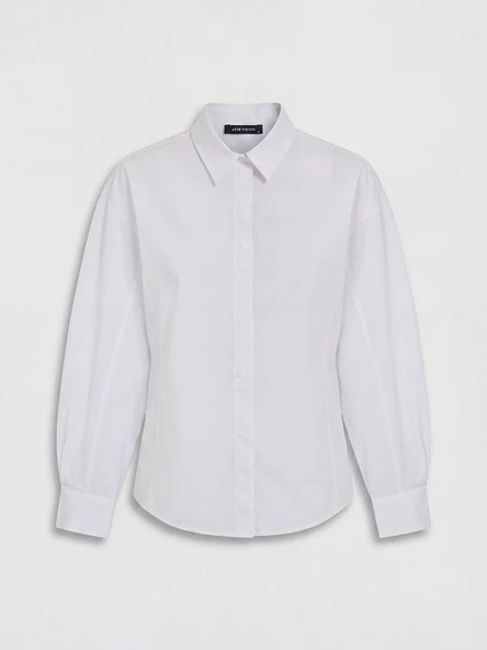 LCW Vision Beyaz Regular Fit Kadın Gömlek - Resim 4