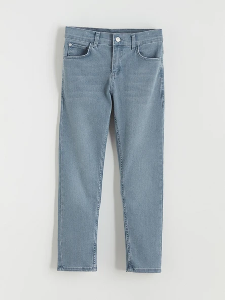 LCW Kids Gri Slim Fit Erkek Çocuk Jean Pantolon ürün görseli 1