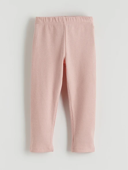 LC WAIKIKI Pembe Beli Lastikli Fitilli Kız Çocuk Tayt ürün görseli 1