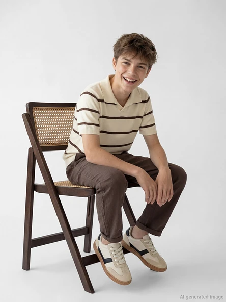 LCW Kids Kahverengi Beli Lastikli Erkek Çocuk Pantolon ürün görseli 1