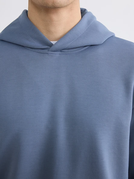 LCW Vision İndigo Basic Erkek Hoodie - Resim 3