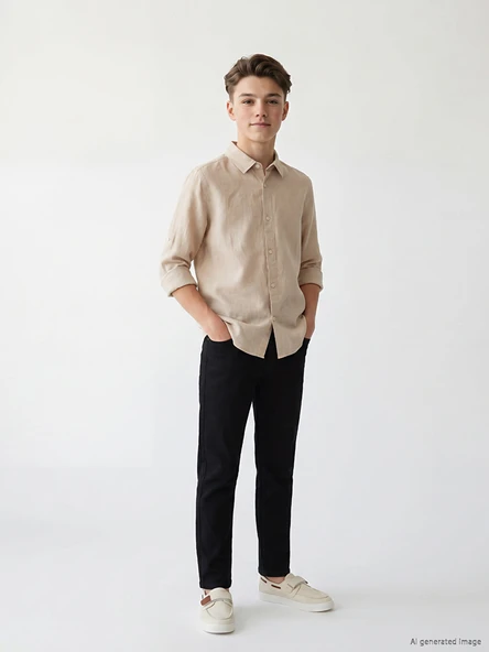 LCW Kids Siyah Slim Fit Erkek Çocuk Pantolon ürün görseli 1