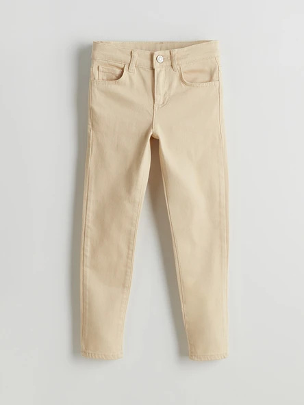 LCW Kids Bej Beli Ayarlanabilir Lastikli Erkek Çocuk Jean Pantolon ürün görseli 1