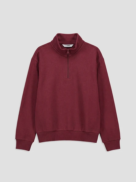 LCW Kids Mürdüm Dik Yaka Kız Çocuk Sweatshirt ürün görseli 1