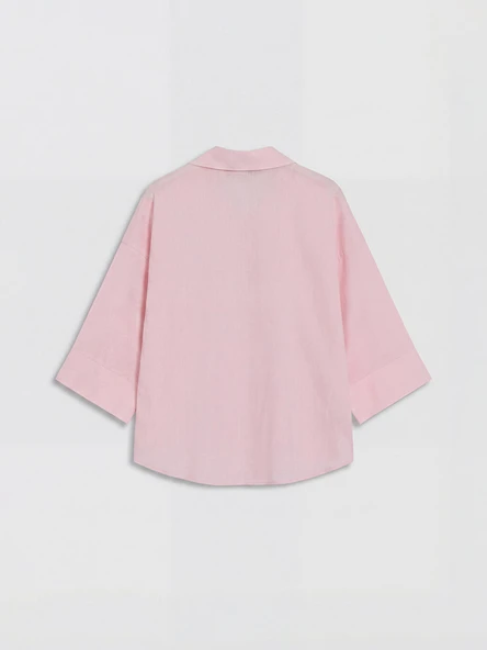 LCW Vision Pembe Oversize Kadın Gömlek - Resim 6