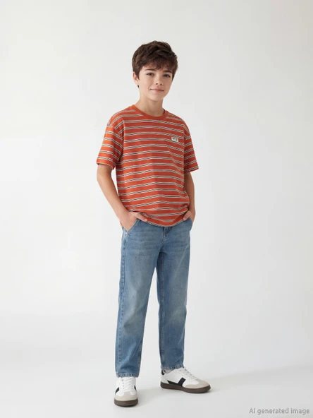 LCW Kids İndigo Regular Fit Erkek Çocuk Jean Pantolon ürün görseli 1