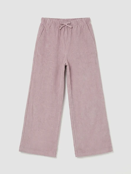 LCW Kids Pembe Beli Lastikli Kadife Kız Çocuk Pantolon ürün görseli 1