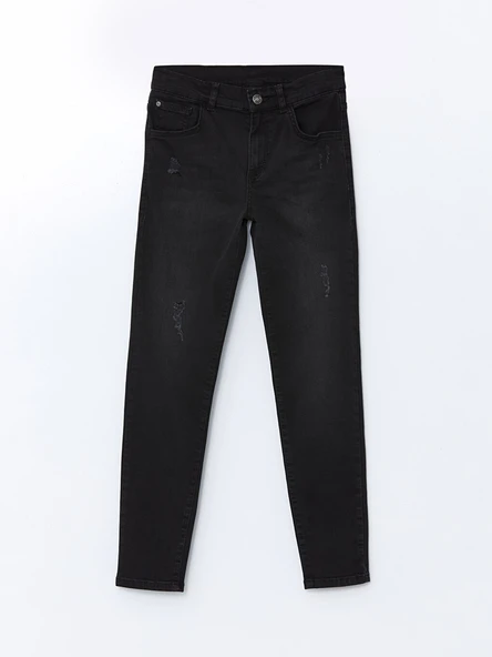 LCW Kids Siyah Beli Ayarlanabilir Lastikli Erkek Çocuk Jean Pantolon ürün görseli 1