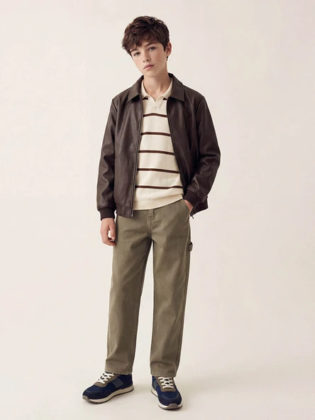 LCW Kids Haki Loose Fit Erkek Çocuk Jean Pantolon ürün görseli 1