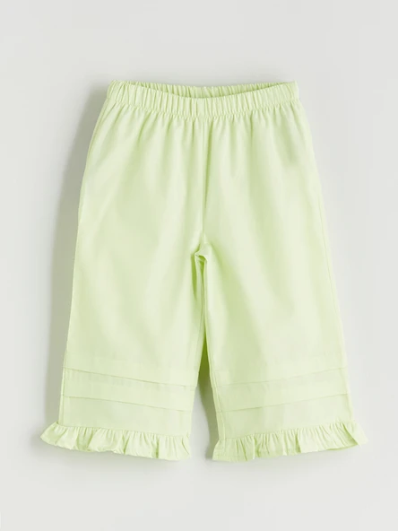 LCW Kids Yeşil Beli Lastikli Kız Çocuk Pantolon ürün görseli 1