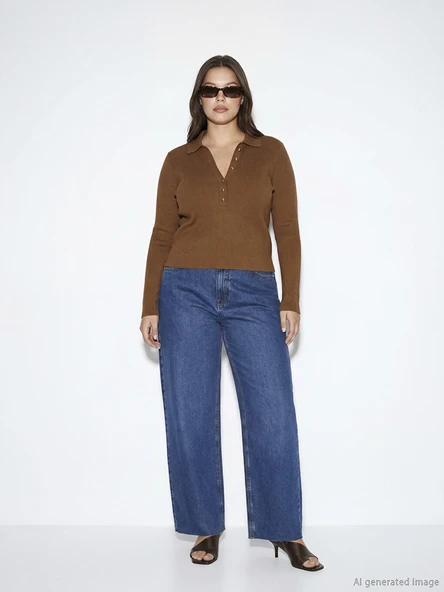 LC WAIKIKI İndigo Barrel Fit Kadın Jean Pantolon ürün görseli 1