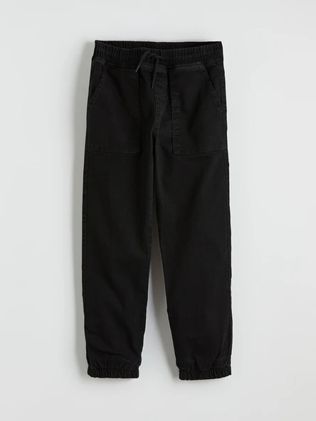 LCW Kids Siyah Loose Fit Erkek Çocuk Jogger Jean Pantolon ürün görseli 1