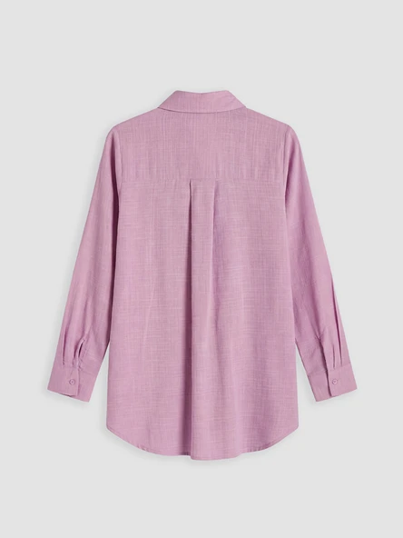 LCW EVERYDAY Pembe Kadın Gömlek Tunik - Resim 6