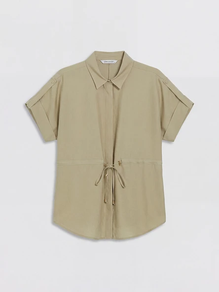 LCW EVERYDAY Yeşil Oversize Kadın Gömlek - Resim 5