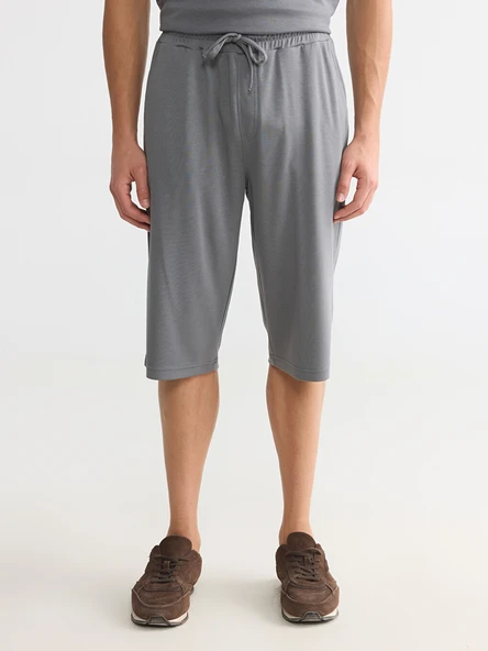 LCWAIKIKI Classic Gri Regular Fit Erkek Şort - Resim 2