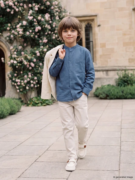 LCW Kids Bej Slim Fit Erkek Çocuk Pantolon ürün görseli 1