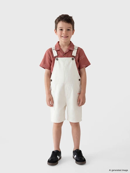 LCW Kids Bej Erkek Çocuk Jean Salopet ürün görseli 1