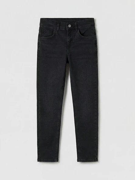 LCW Kids Siyah Super Skinny Fit Erkek Çocuk Jean Pantolon ürün görseli 1