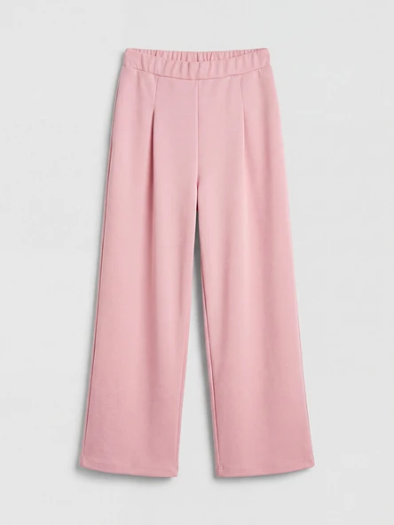 LCW Kids Pembe Geniş Paça Soft Touch Kız Çocuk Eşofman Altı ürün görseli 1