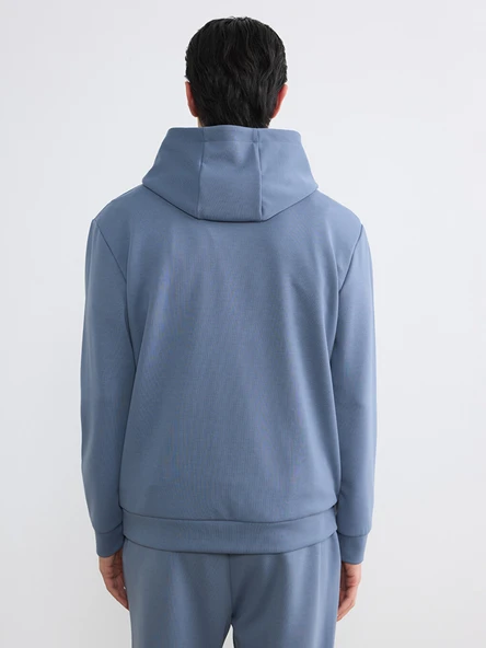 LCW Vision İndigo Basic Erkek Hoodie - Resim 4