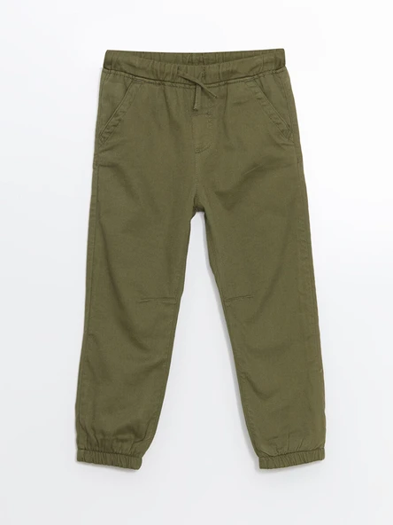 LCW Kids Haki Beli Lastikli Erkek Çocuk Jogger Pantolon ürün görseli 1