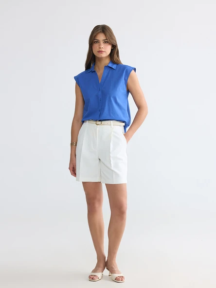 LCW EVERYDAY Mavi Regular Fit Kadın Gömlek - Resim 2