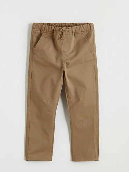 LC WAIKIKI Kahverengi Beli Lastikli Erkek Çocuk Gabardin Pantolon ürün görseli 1