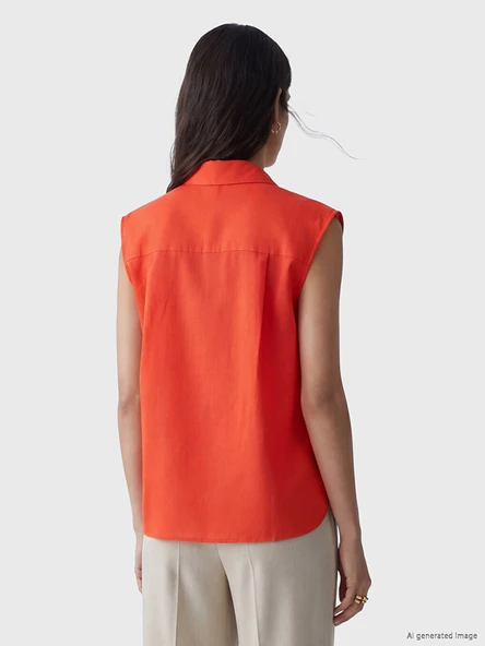 LCW EVERYDAY Kırmızı Regular Fit Kadın Gömlek - Resim 3