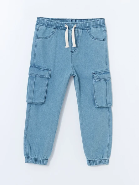 LCW Kids İndigo Beli Lastikli Erkek Çocuk Jean Pantolon ürün görseli 1