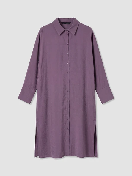LCW Modest Mor Oversize Modal Karışımlı Kadın Gömlek Tunik ürün görseli 1