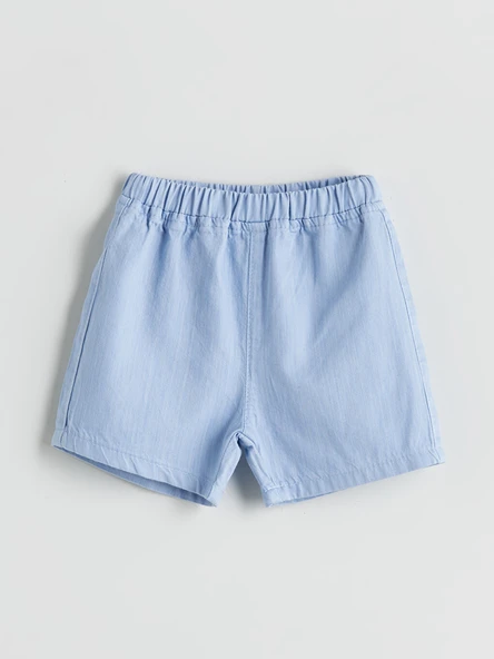 LCW baby İndigo Beli Lastikli Erkek Bebek Jean Şort ürün görseli 1