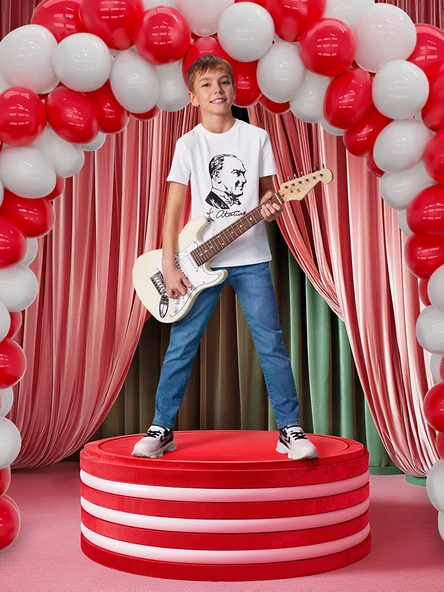 LCW Kids İndigo Beli Ayarlanabilir Lastikli Erkek Çocuk Jean Pantolon ürün görseli 1